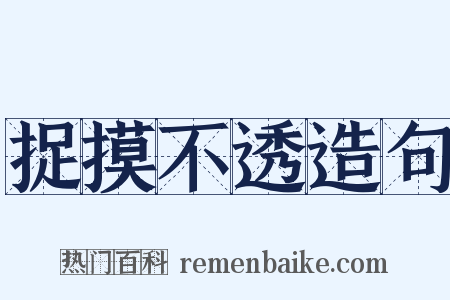 捉摸不透造句是什么意思的图片